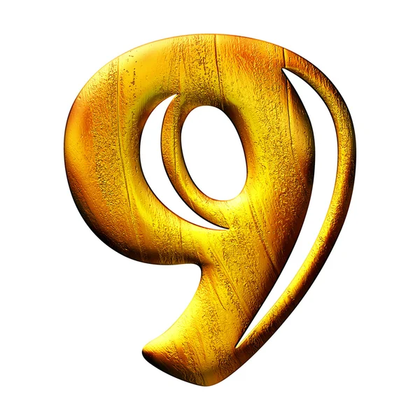3D golden digit — Stock Photo, Image