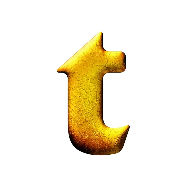 3d 金色字母 — 图库照片