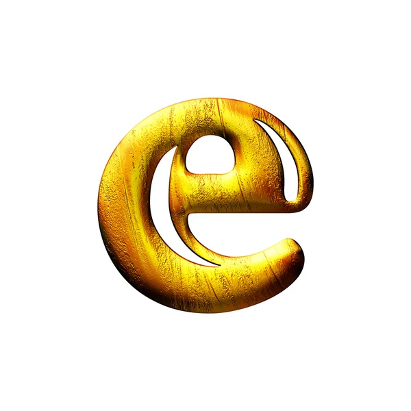 Golden small capital letter isolated — Stock Photo, Image