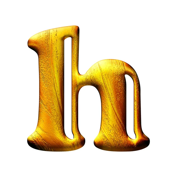 Золота маленька літера ізольована — стокове фото