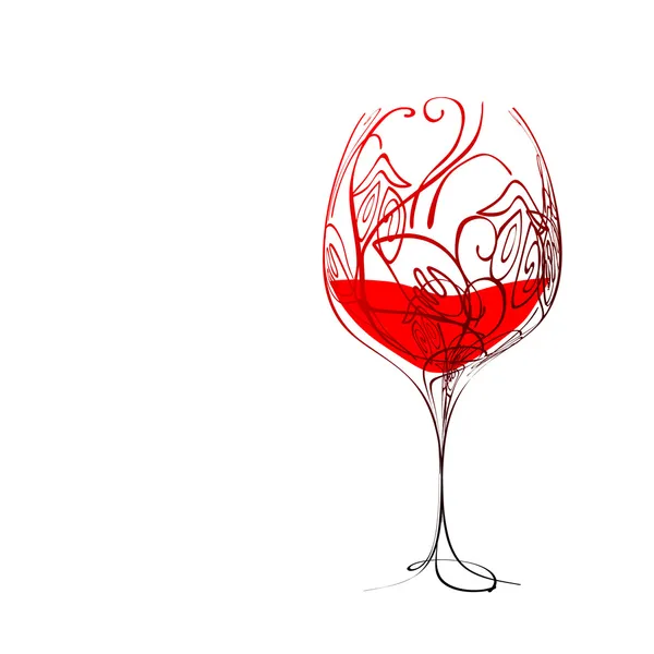 Στυλιζαρισμένη wineglass — Διανυσματικό Αρχείο