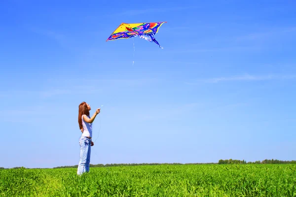 Girl with kite — Stock Photo © kovalvs #4920229