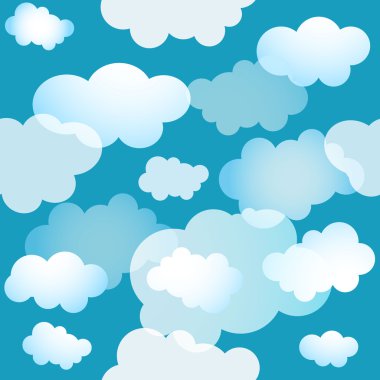 Spring seamless blue background clipart