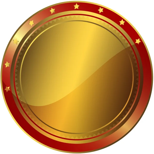 Goldene und rote Auszeichnung — Stockvektor