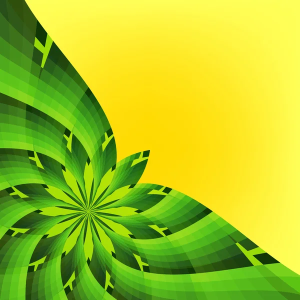 Abstrakter grüner und gelber Hintergrund — Stockvektor
