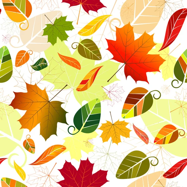 Floral seamless autumn pattern — Stock Vector