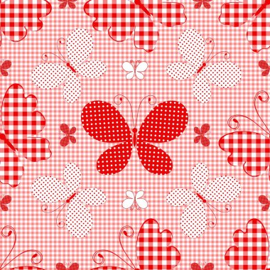 Red seamless pattern clipart