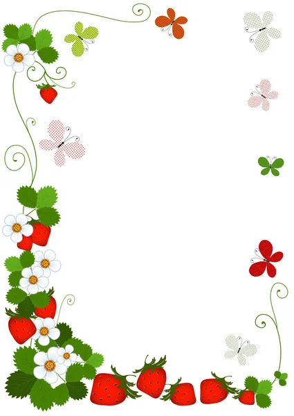 다채로운 꽃 프레임 — 스톡 벡터