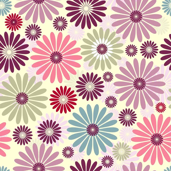 Patrón de pastel floral sin costuras — Archivo Imágenes Vectoriales