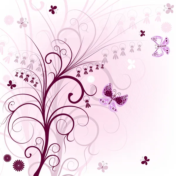 Ροζ floral πλαίσιο (διάνυσμα) — Διανυσματικό Αρχείο