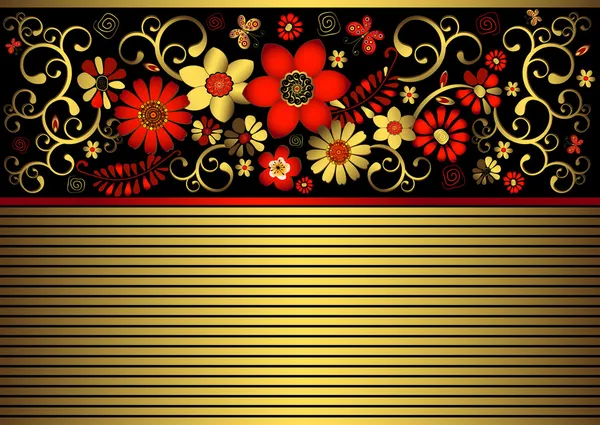 Cartão vintage floral (vetor ) —  Vetores de Stock