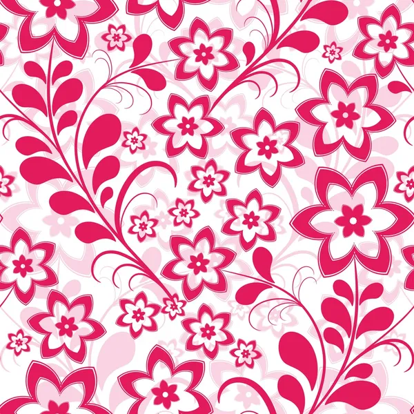 Бесшовный розовый цветочный узор — стоковый вектор