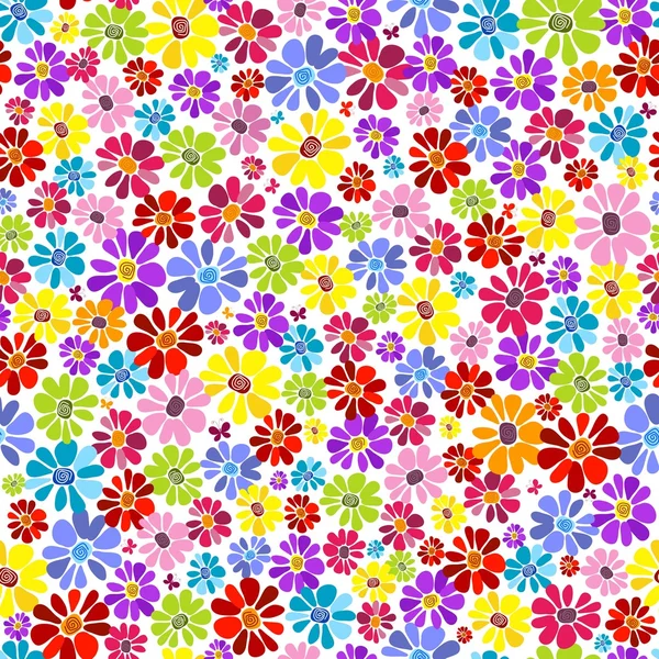 Άνευ ραφής λουλουδάτο μοτίβο ζωντανή — Διανυσματικό Αρχείο
