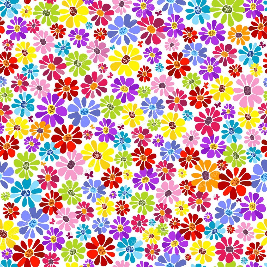 Seamless floral vivid pattern