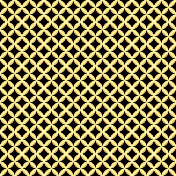 검은 황금 완벽 한 패턴 — 스톡 벡터