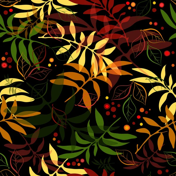 Sömlös hösten blommönster — Stock vektor