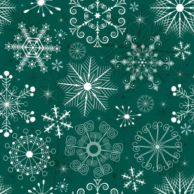Christmas Seamless green-white Pattern clipart