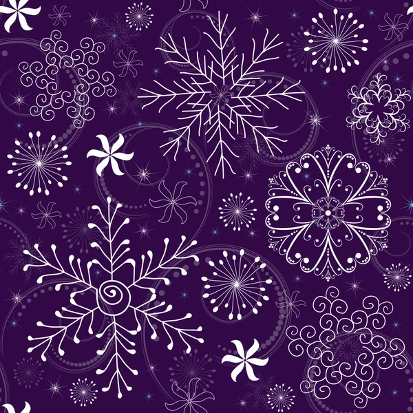 圣诞无缝紫罗兰色模式 — 图库矢量图片