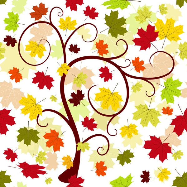 Padrão de outono sem costura floral — Vetor de Stock