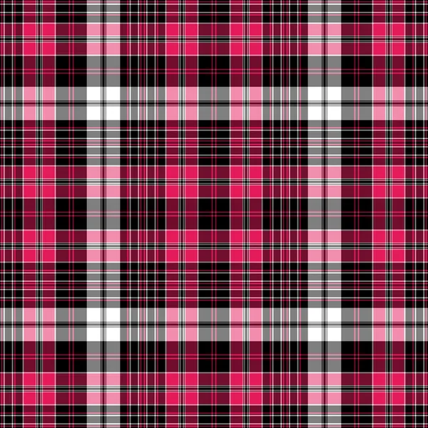 Seamless black-red-white checkered pattern — Stock Vector