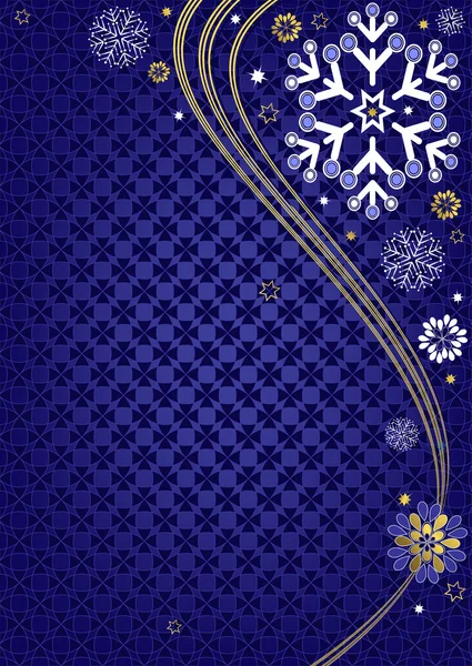 Cadre de Noël bleu foncé — Image vectorielle