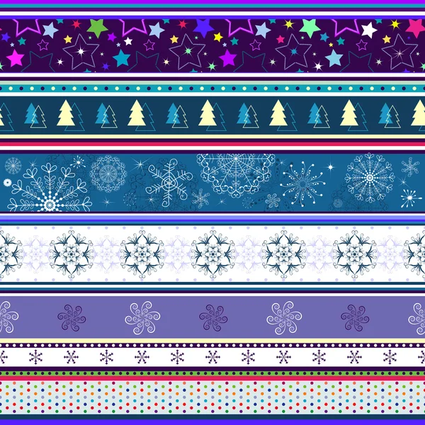 Seamless striped christmas wallpaper — Stock Vector