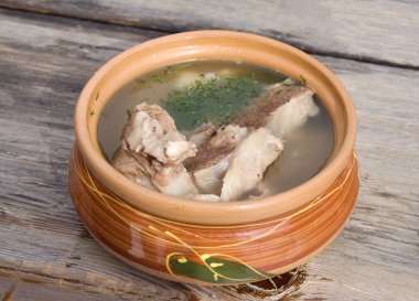 Shurpa (mutton soup) clipart
