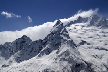 Caucasus Mountains in cloud clipart