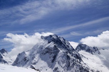 Caucasus Mountains in cloud clipart