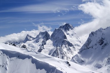 Caucasus Mountains. Dombai. clipart