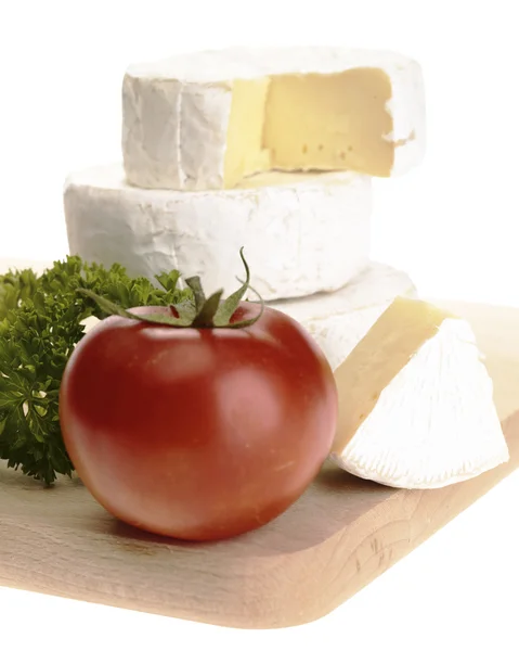 stock image Camembert cheese with parsley