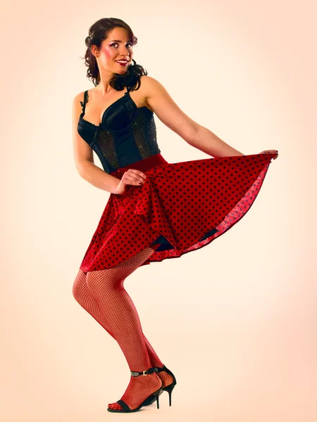 Young attractive girl pinup portrait — Stock Photo, Image