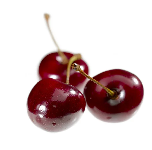 Sweet juicy cherry over white background — Stock Photo, Image