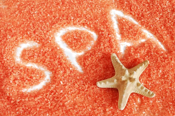 Соль и морская звезда — стоковое фото