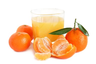 Sweet tangerines juice clipart