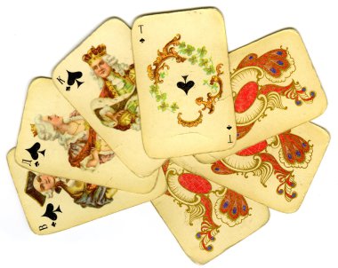 Old playing cards clipart