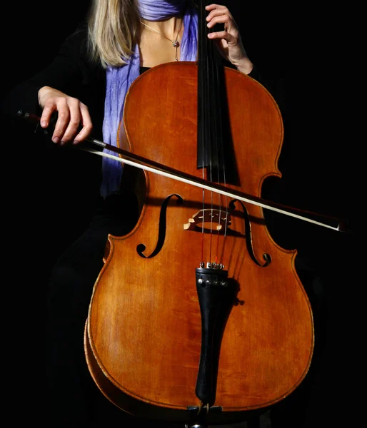 Cello on black — Stock Photo, Image