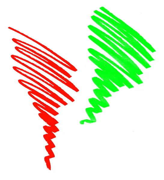 Kézzel rajzolt színes firkákat — Stock Fotó
