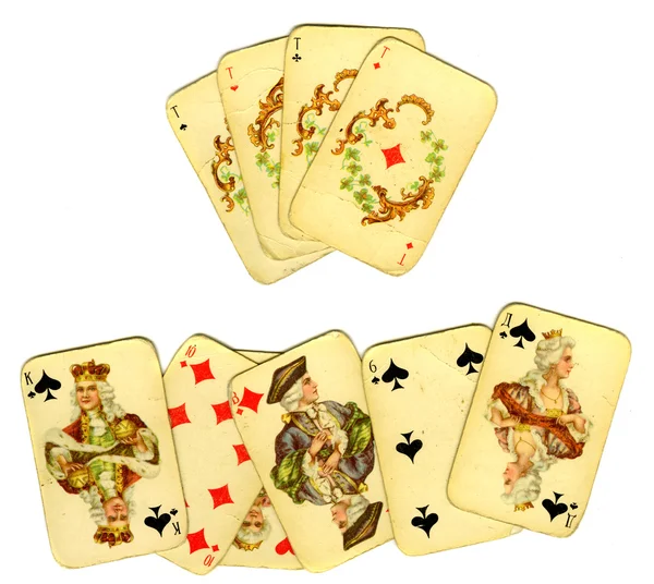 Alte Spielkarten — Stockfoto
