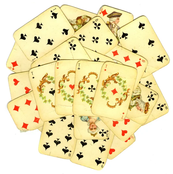 Velhas cartas de jogo — Fotografia de Stock