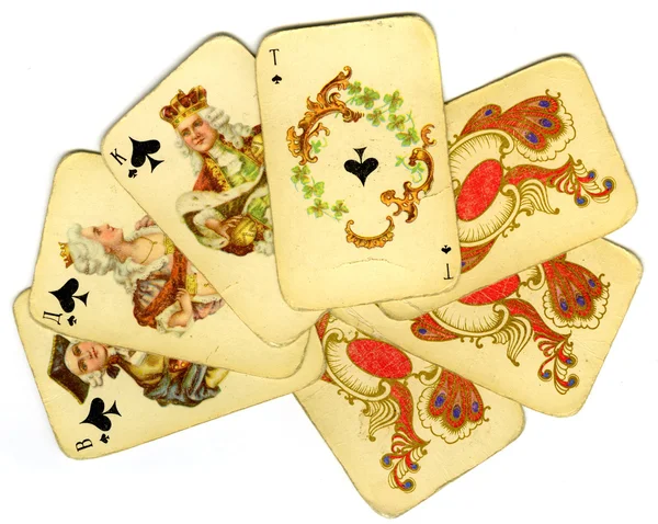 Старые игральные карты — стоковое фото
