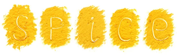Högar med gul curry — Stockfoto