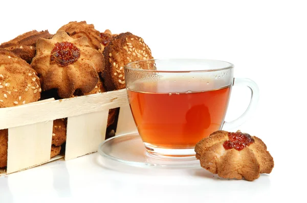 Tee und Kekse — Stockfoto