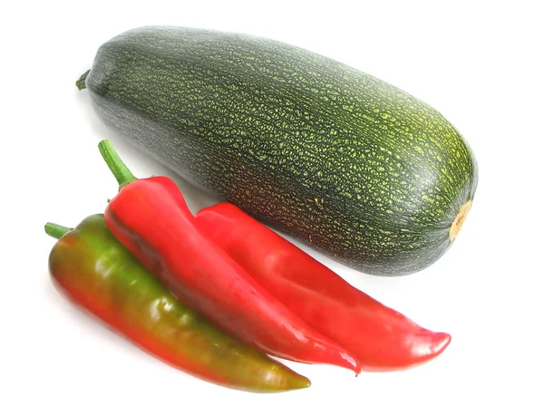 Squash med röd paprika — Stockfoto