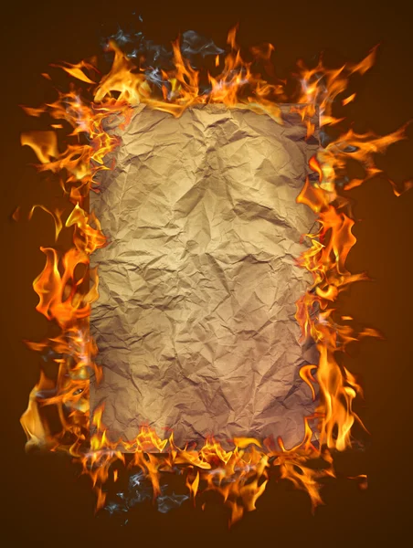 Carta bruciante — Foto Stock
