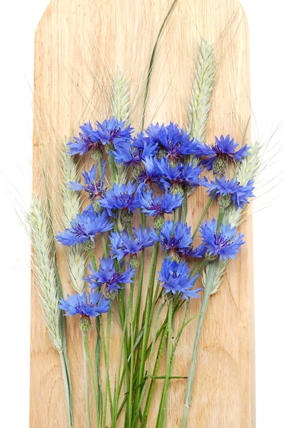 Cornflowers and cereals — Stock Photo, Image