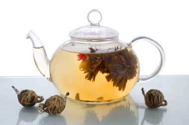 Glass teapot clipart