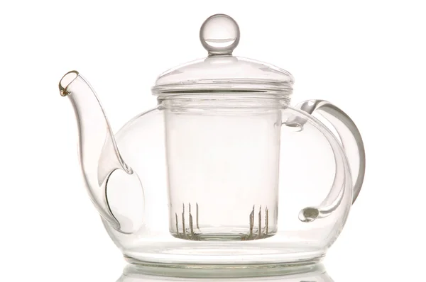 Стеклянный чайник — стоковое фото