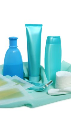 Items for cleanliness and hair-removing clipart