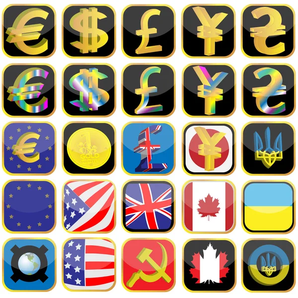 Bandera y dinero — Archivo Imágenes Vectoriales